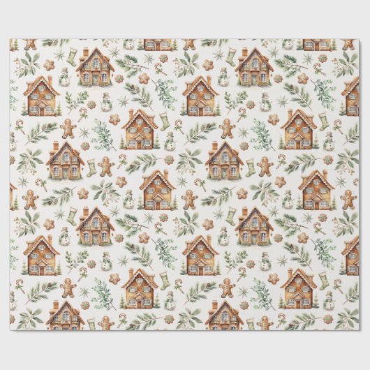 Gingerbrood Vakkelpapier Cadeaupapier (Vlak)