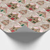 Gingerbrood - Verpakkingspapier - bruin Cadeaupapier (Hoek)