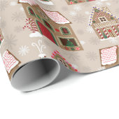 Gingerbrood - Verpakkingspapier - bruin Cadeaupapier (Rol Hoek)