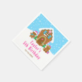 Gingerbrood Versiering van Birthday Party Blue Pin Servet (Hoek)