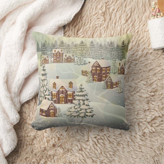 Gingerbrood Village Cushion Kussen (Deken)