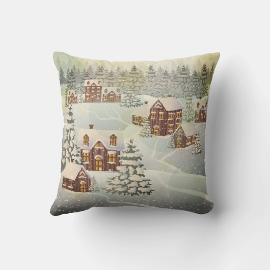 Gingerbrood Village Cushion Kussen (Achterkant)