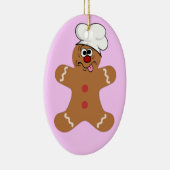 Gingerbrood voor beste kerstgasten keramisch ornament (Rechts)