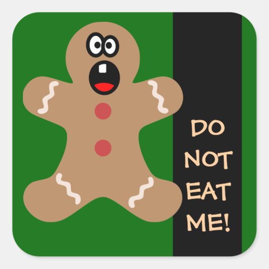 Gingerbrood voor de beste kerstgasten vierkante sticker (Voorkant)