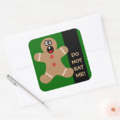 Gingerbrood voor de beste kerstgasten vierkante sticker (Envelop)
