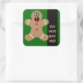 Gingerbrood voor de beste kerstgasten vierkante sticker (Tas)
