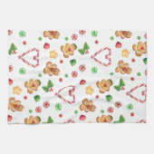 Gingerbrood voor heren en kandycane theedoek (Horizontaal)