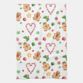 Gingerbrood voor heren en kandycane theedoek (Verticaal)