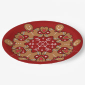Gingerbrood voor heren en Snowflake Mandalas Papieren Bordje (Gekanteld)