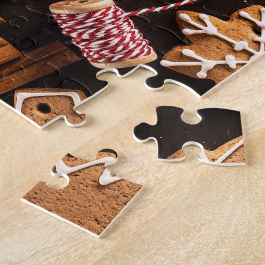 Gingerbrood voor kerstfeest Jigzaag Puzzle Legpuzzel (Zijkant)