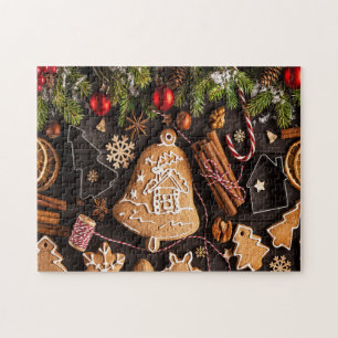 Gingerbrood voor kerstfeest Jigzaag Puzzle Legpuzzel