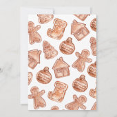 Gingerbrood voor kerstfoto's collage Flat Card (Achterkant)