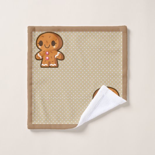 Gingerbrood voor mannen bad handdoek (Wasdoekje)