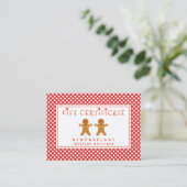 Gingerbrood voor mannen met kerstcadeaubon visitekaartje (Staand voorkant)