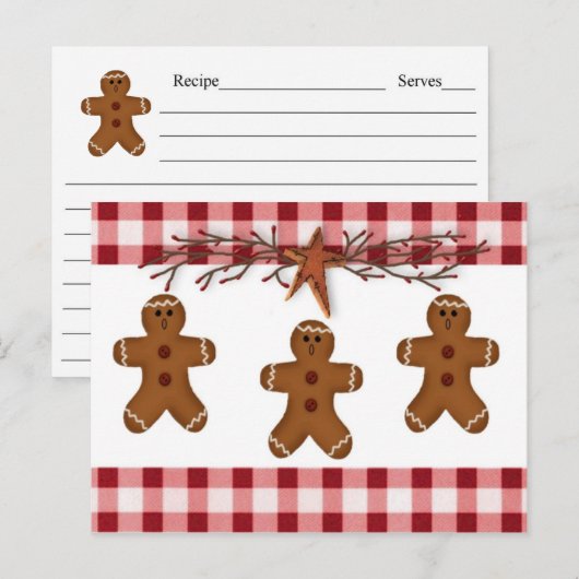 Gingerbrood voor mannen Ontvangkaart Briefkaart (Voorkant / Achterkant)