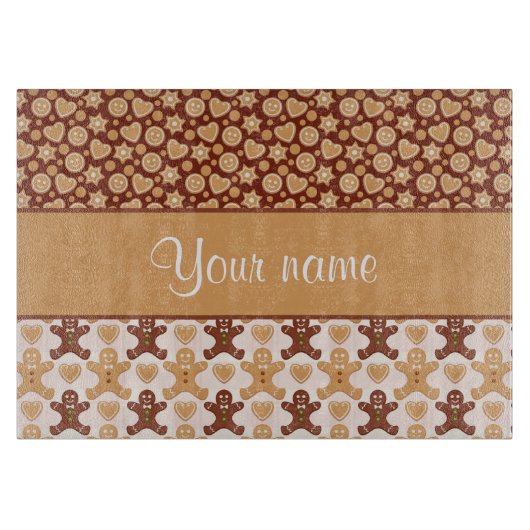 Gingerbrood voor mannen snijplank (Voorkant)