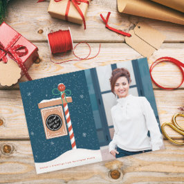 Gingerbrood voor verkoop Sign Realtor Foto Feestdagenkaart