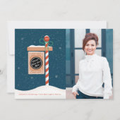 Gingerbrood voor verkoop Sign Realtor Foto Feestdagenkaart (Voorkant)