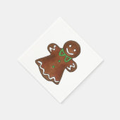 Gingerbrood Vrouw Lady Kerstmis Cookie Napkins Servetten (Hoek)