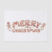 Gingerbrood Waterverf Winterkerst Tissuepapier (Voorkant)