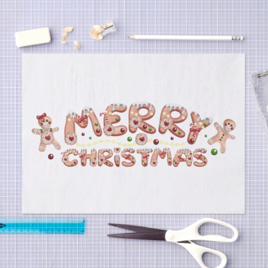 Gingerbrood Waterverf Winterkerst Tissuepapier (Craft)