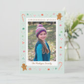 Gingerbrood wenst fotokaart (Staand voorkant)