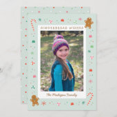 Gingerbrood wenst fotokaart (Voorkant / Achterkant)