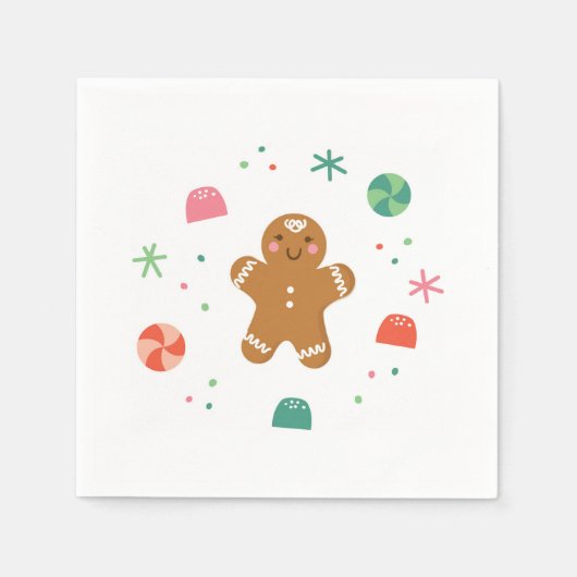 Gingerbrood wenst luiers servet (Voorkant)