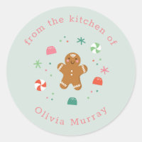 Gingerbrood wenst sticker
