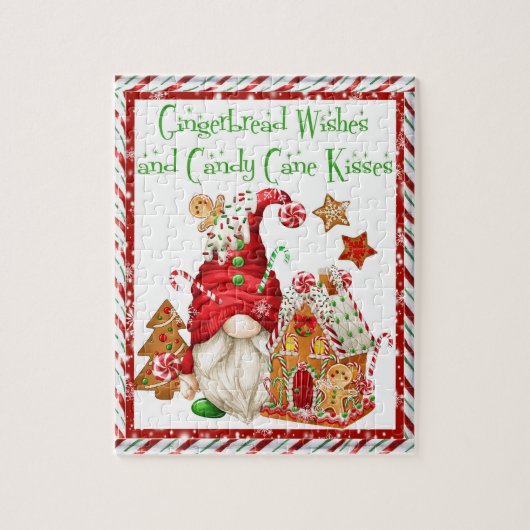 Gingerbrood Wishes and Candy Cane Kisses Legpuzzel (Verticaal)