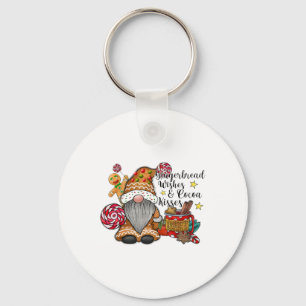 GingerBrood Wishes and Cocoa Kisses Gnome Christma Sleutelhanger
