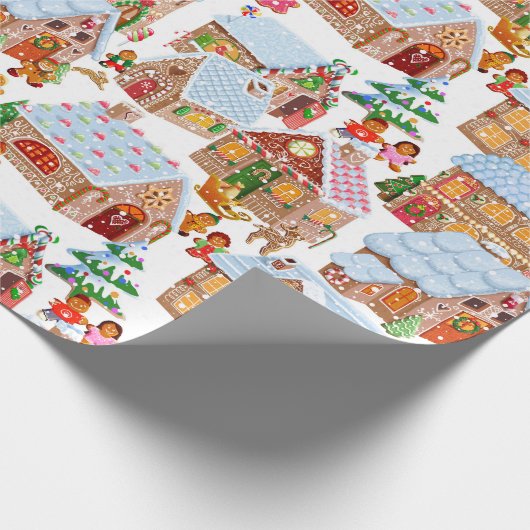 Gingerbrood (wit) cadeaupapier (Hoek)