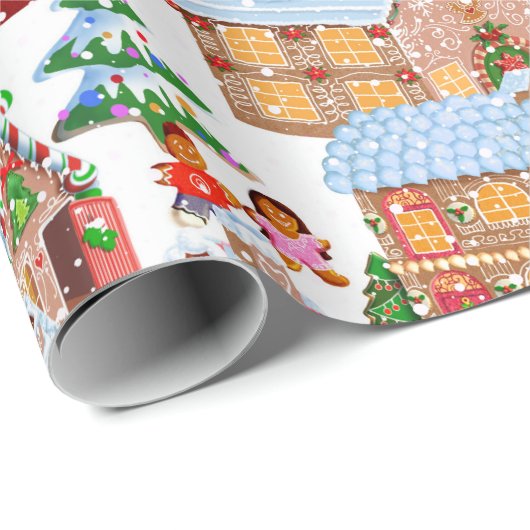 Gingerbrood (wit) cadeaupapier (Rol Hoek)