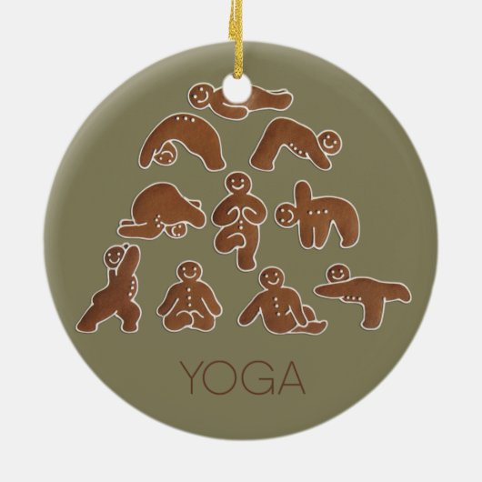 Gingerbrood Yoga Circle Ornament (Achterkant)