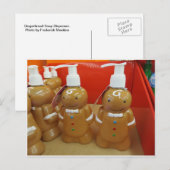 Gingerbrood Zeep Dispenser Briefkaart (Voorkant / Achterkant)