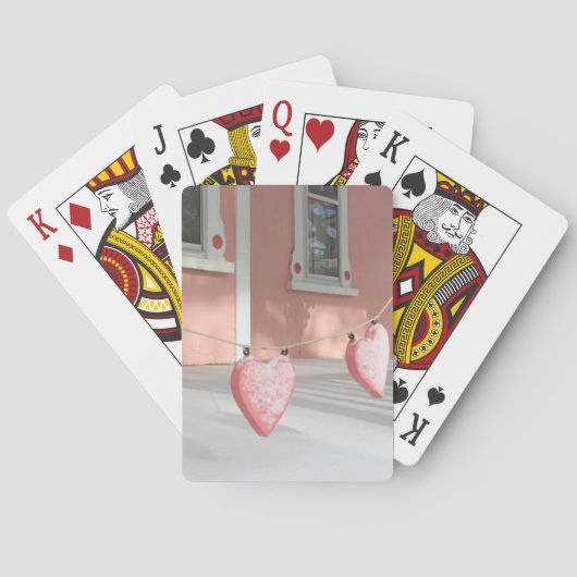 Gingerbroodhartjes in de sneeuw - Martha's Vineyar Pokerkaarten (Achterkant)