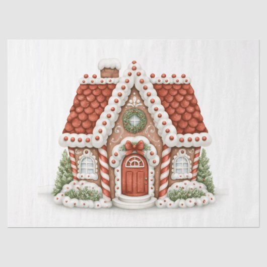 Gingerbroodhuis Tissuepapier (Voorkant)