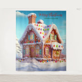 Gingerbroodhuis Wandkleed (Voorkant)