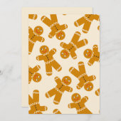 Gingerbroodkoekjes op room feestdagenkaart (Voorkant / Achterkant)