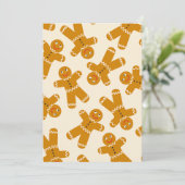 Gingerbroodkoekjes op room feestdagenkaart (Staand voorkant)