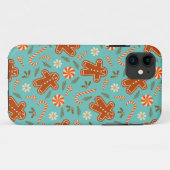 Gingerbroodman en snoeprietpatroon Case-Mate iPhone case (Achterkant (horizontaal))