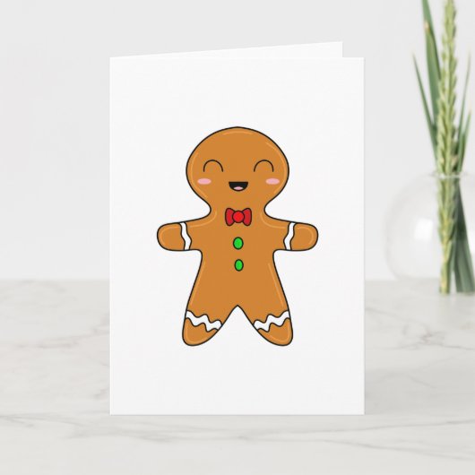 Gingerbroodmannetje Kaart (Voorkant)