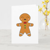 Gingerbroodmannetje Kaart (Gele Bloem)