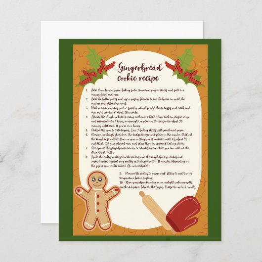 Gingerbroodrecept (Voorkant / Achterkant)