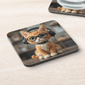 Gingerenkat voor games bier onderzetter (Linkerzijde)