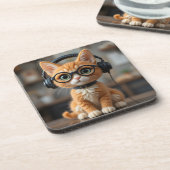 Gingerenkat voor games bier onderzetter (Linkerzijde)