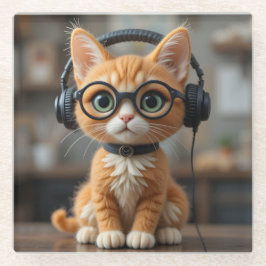 Gingerenkat voor games glazen onderzetter