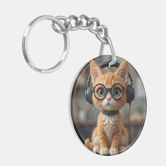 Gingerenkat voor games sleutelhanger (Voorkant Links)