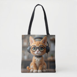 Gingerenkat voor games tote bag