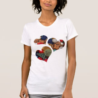 Gingergread Mannen Hearts T-shirt